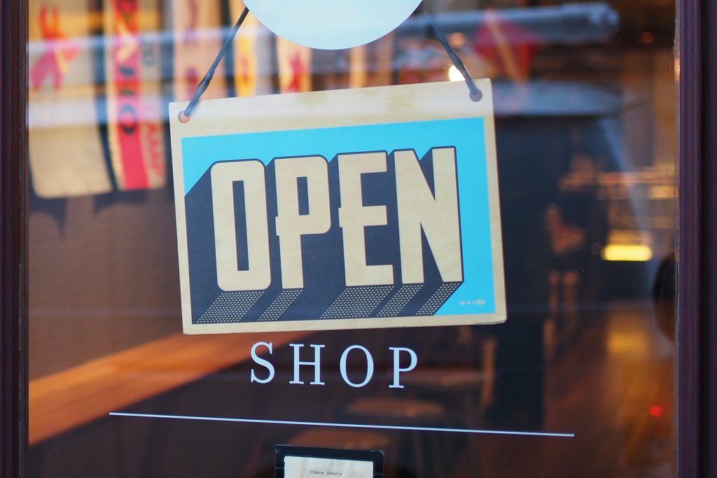 open for business sign