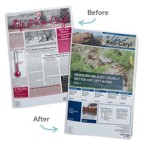print newspaper design for Ken-Caryl Ranch