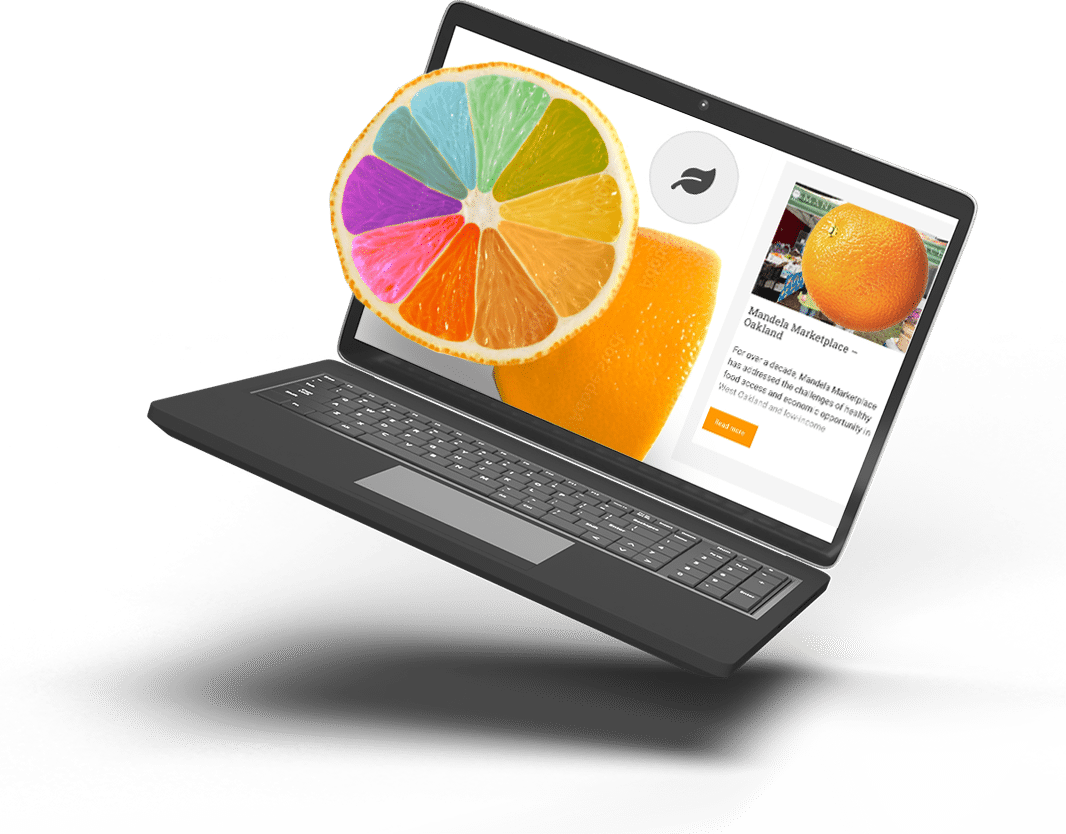 colored orange on laptop