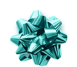 Teal gift bow