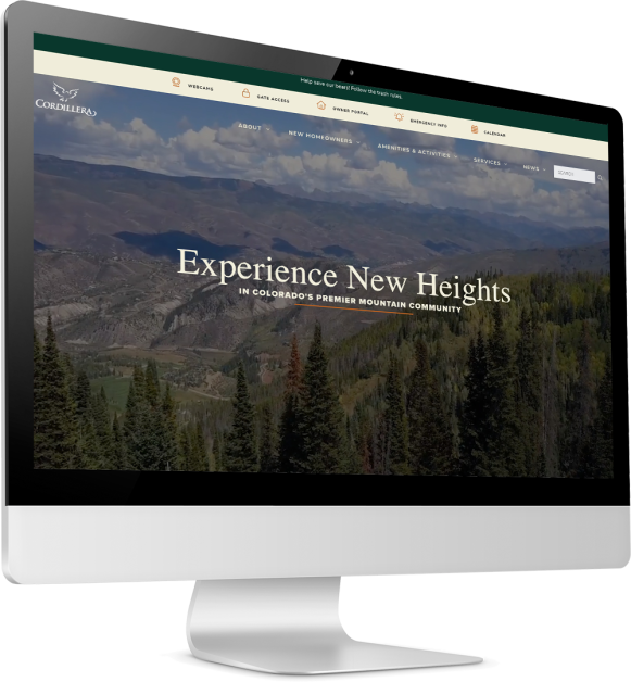 Cordillera website on desktop