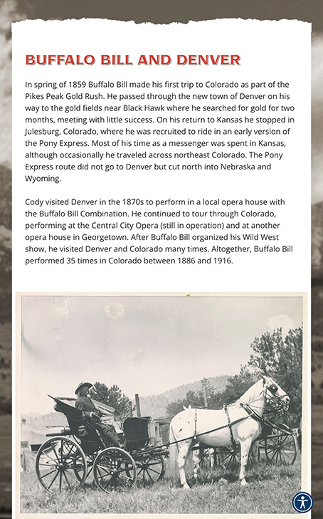 text from Buffalo Bill website with torn edges