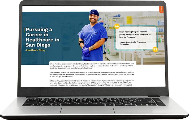 Impact Report for Nonprofit on laptop