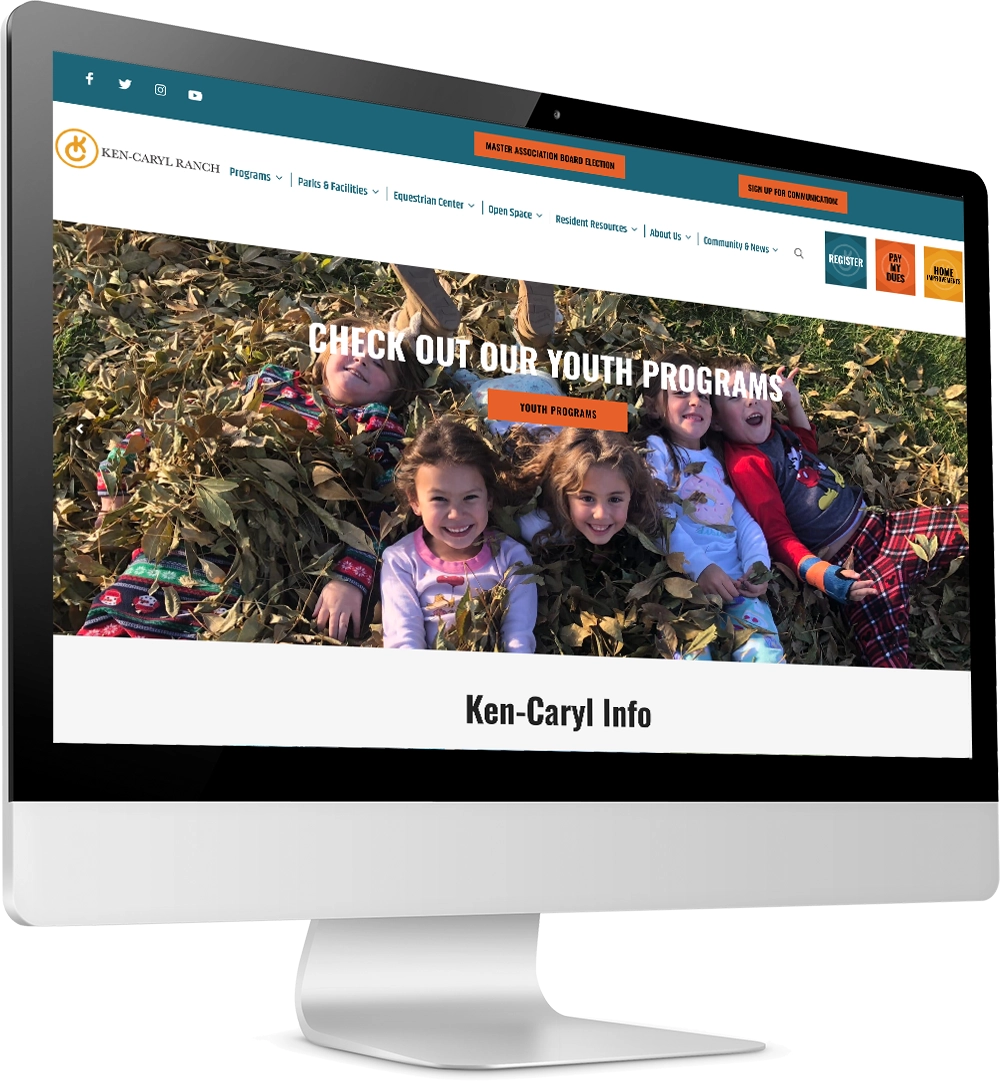 Metropolitan District website design on desktop